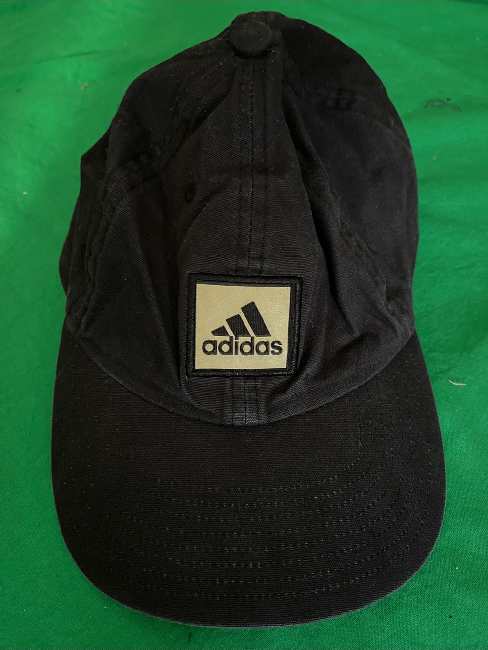 adidas Black Men’s Logo Patch Baseball Cap